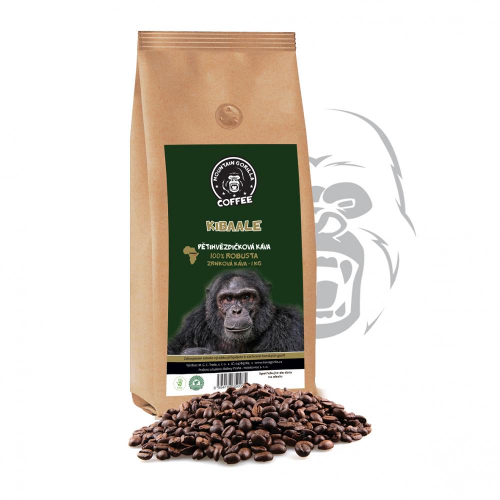 Zrnková káva Kibaale - 100 % robusta - Uganda 1 kg