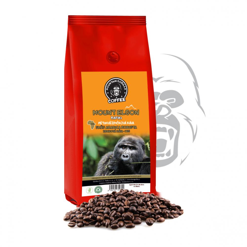 Zrnková káva - Rafiki espresso, směs arabica robusta Uganda 1 kg