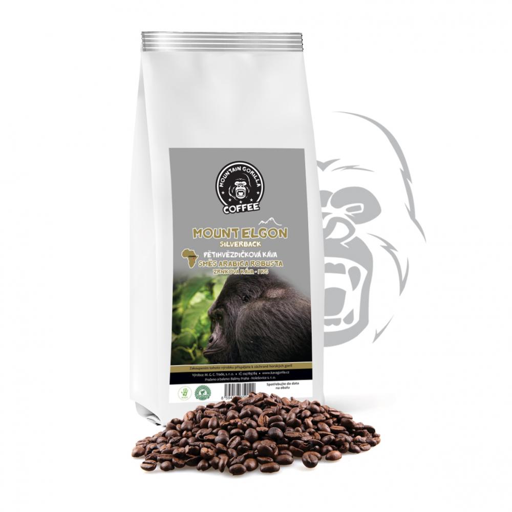 Zrnková káva - Silverback espresso - směs arabica robusta Uganda 1 kg