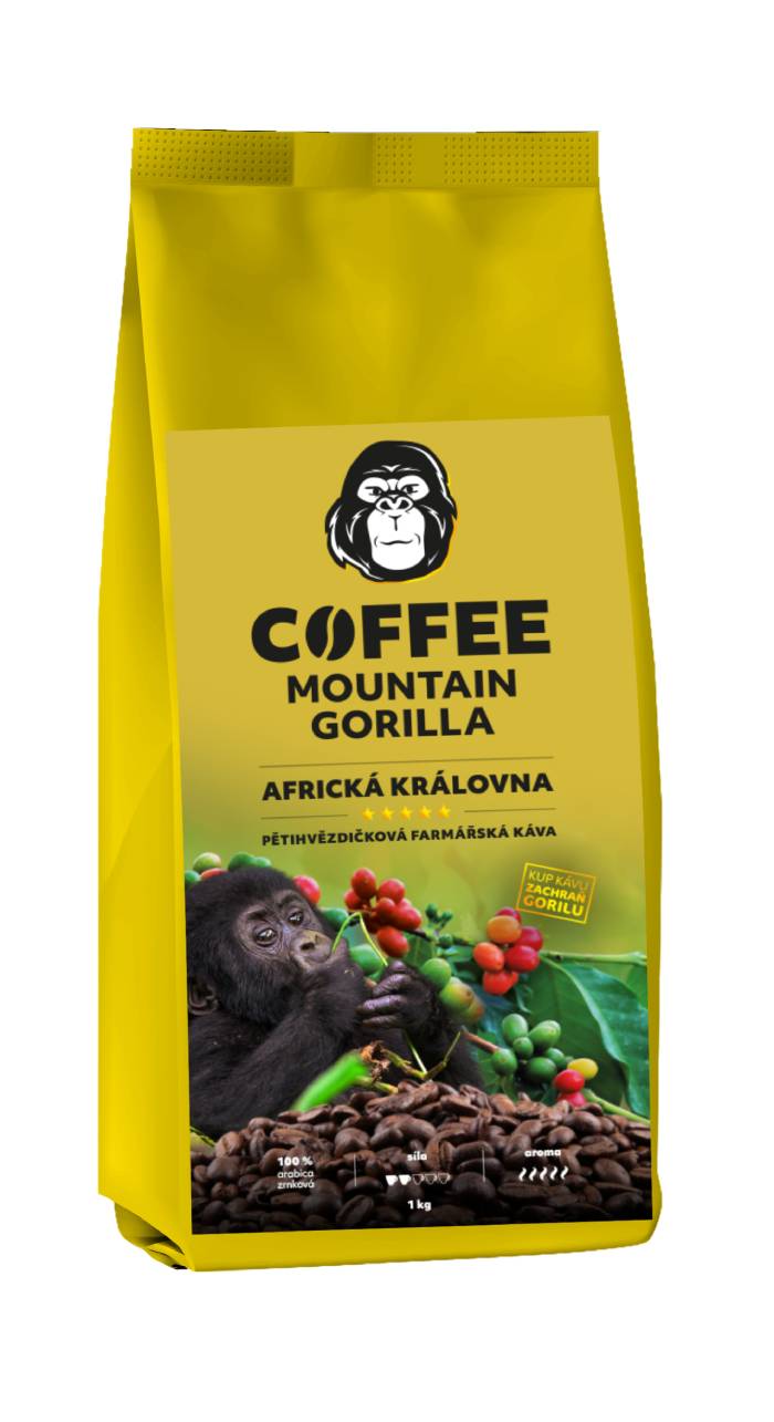 Zrnková káva Africká královna - 100 % arabica - Uganda 1 kg