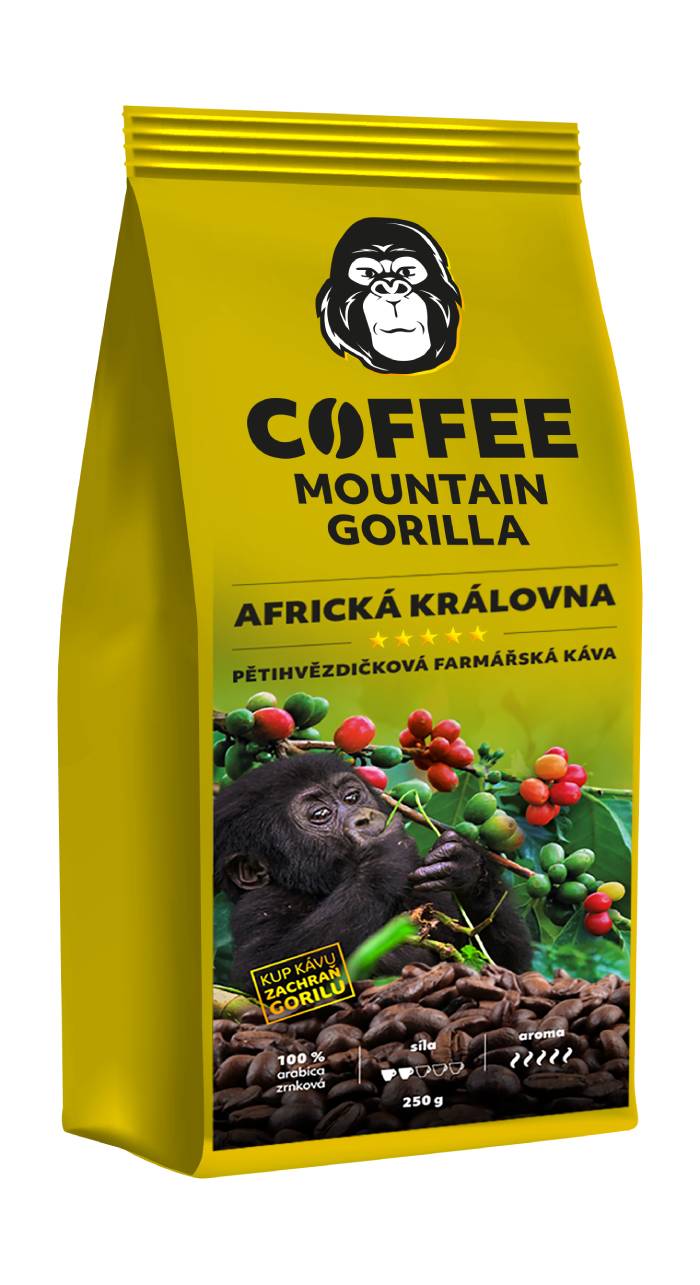 Zrnková káva Africká královna, 100 % arabica , Uganda 250g