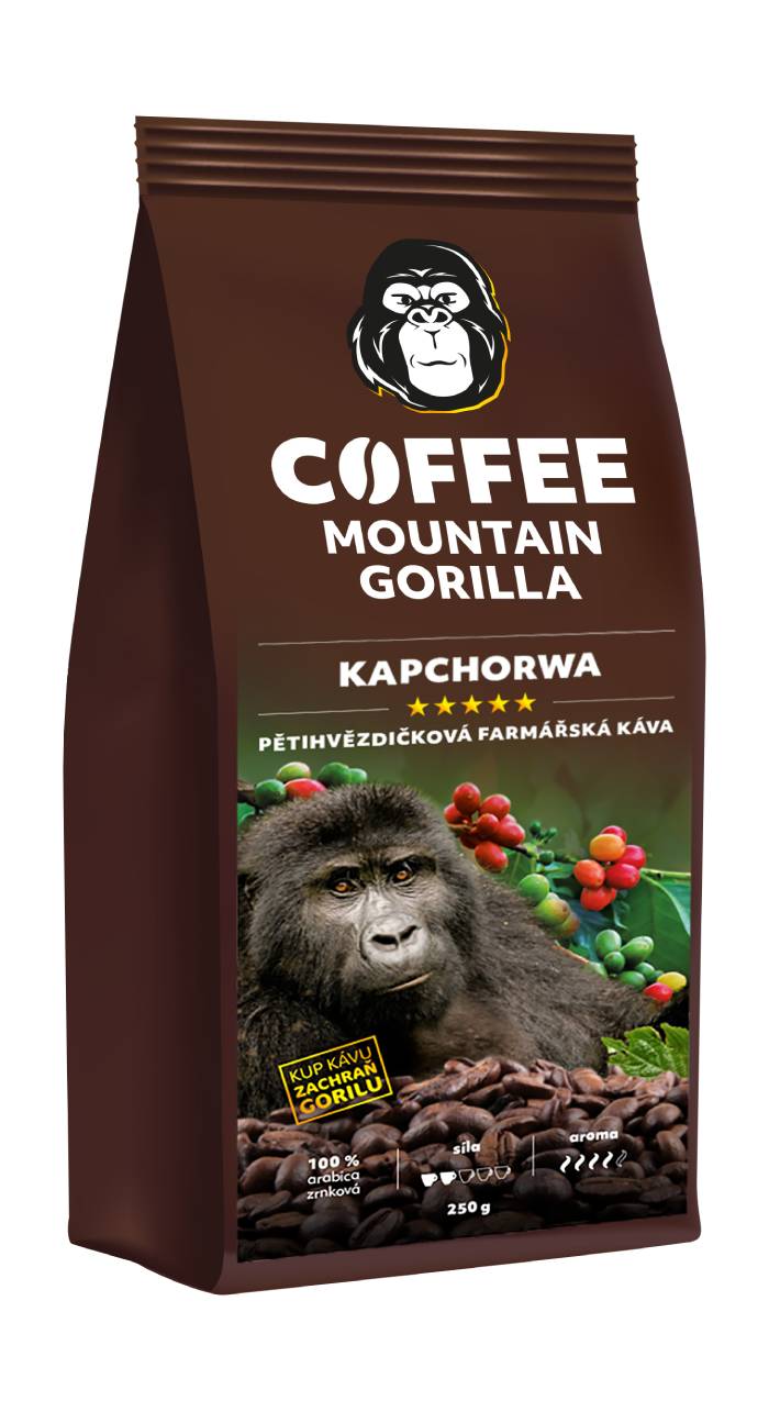 Zrnková káva Kapchorwa - 100 % arabica - Uganda 250 g