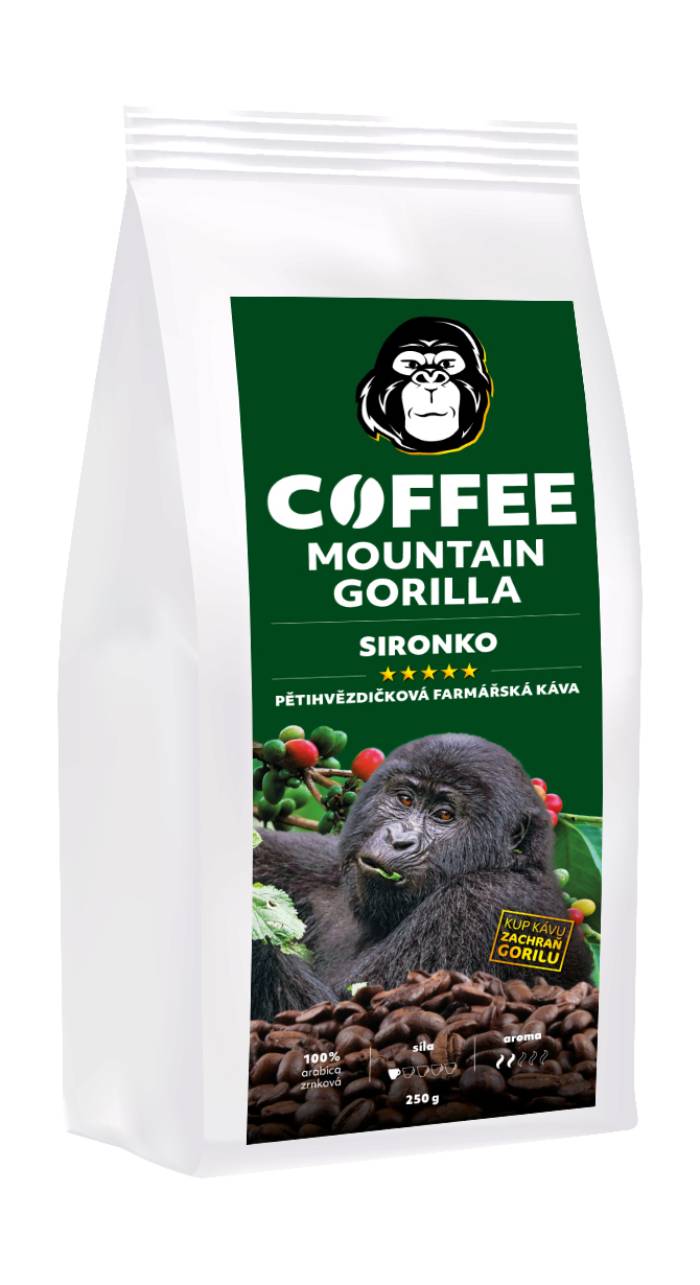 Zrnková káva Sironko - 100 % arabica - Uganda 250 g