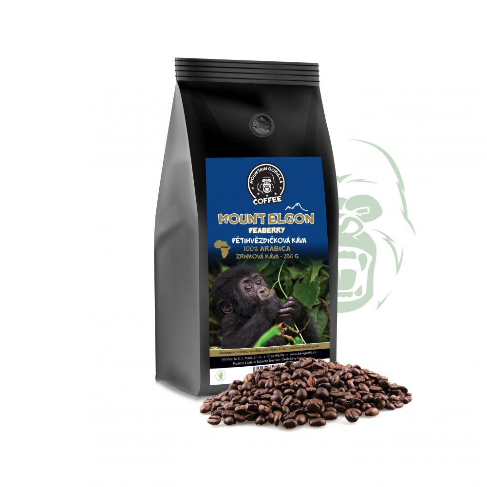 Zrnková káva - Peaberry - 100 % arabica - Uganda 250 g
