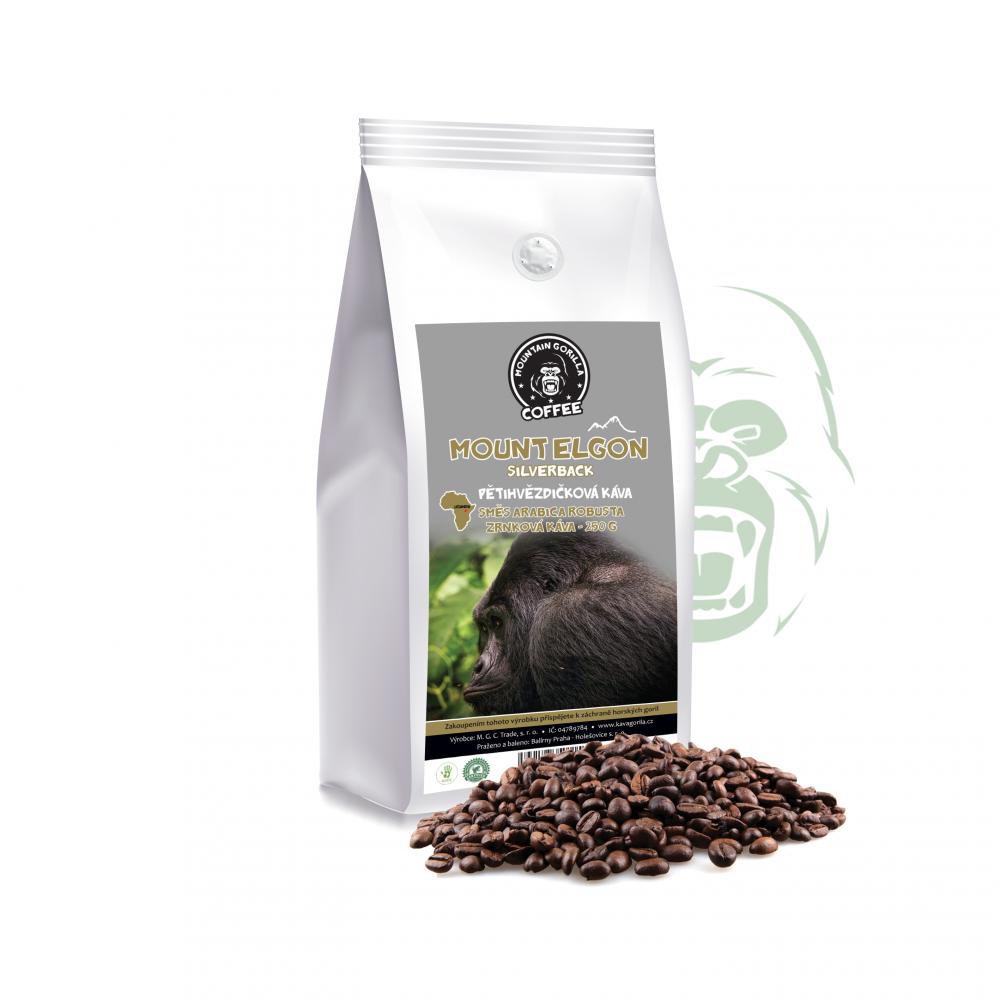 Zrnková káva - Silverback - espresso - směs arabica robusta - Uganda 250 g